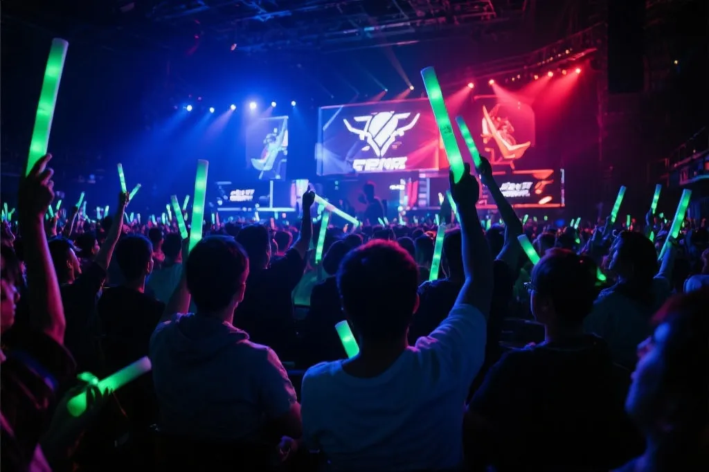 电竞观赛氛围,观众欢呼